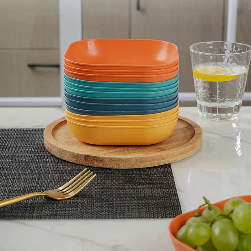 10 Pieces Plate Set With Holder