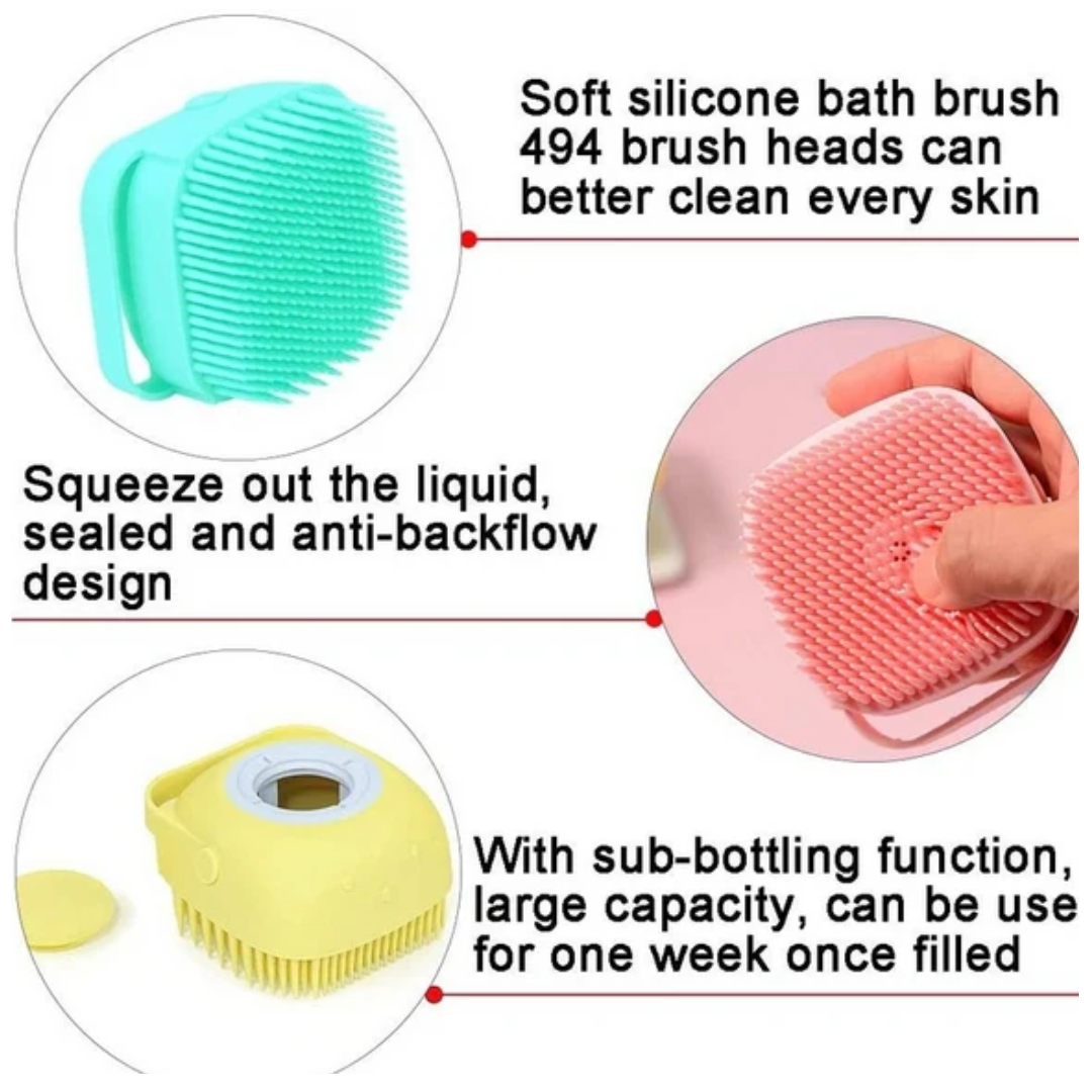 Silicone Bath Brush Soap Dispenser