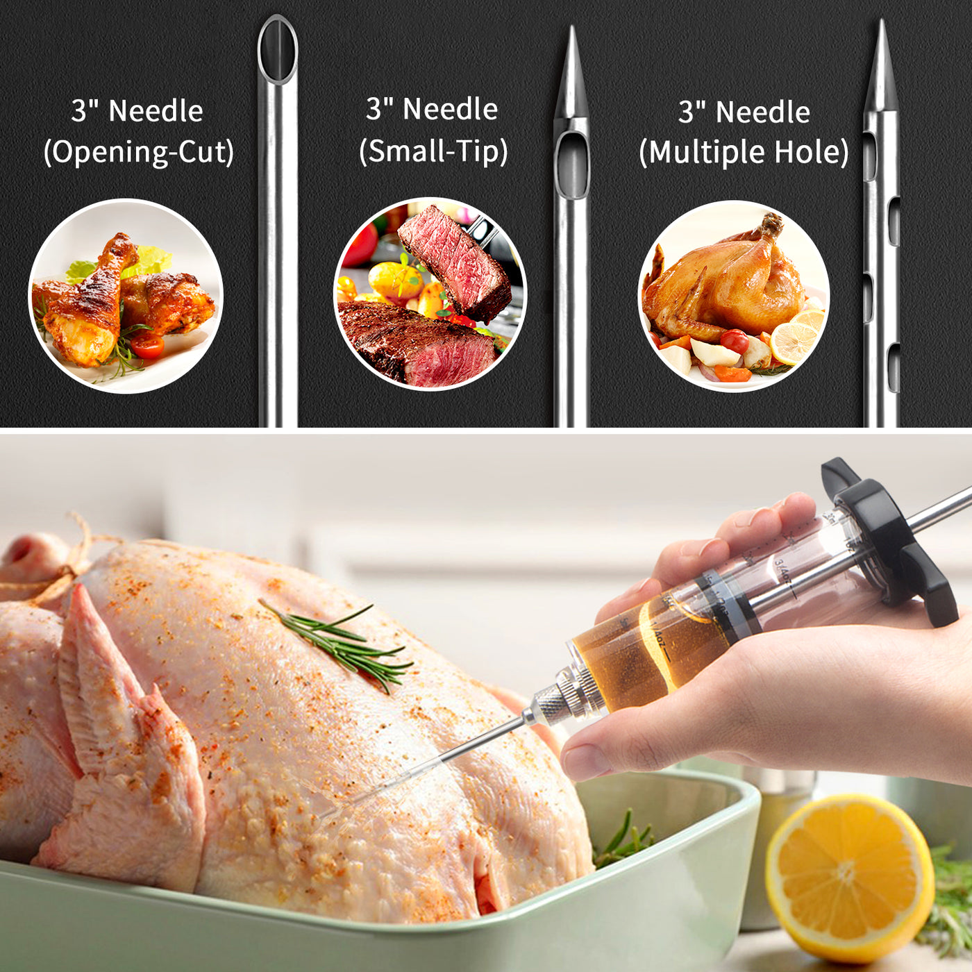 BBQ Broast Meat Chiken Marinade Injector, Flavor Seasoning Injector, Injector Chicken Flavor Sauces (FREE DELIVERY!!)