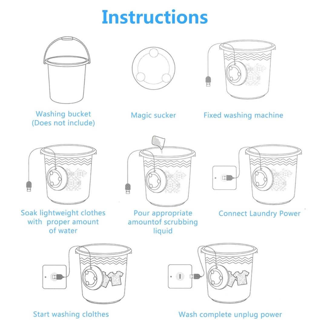 Portable Mini Turbine Washing Machine