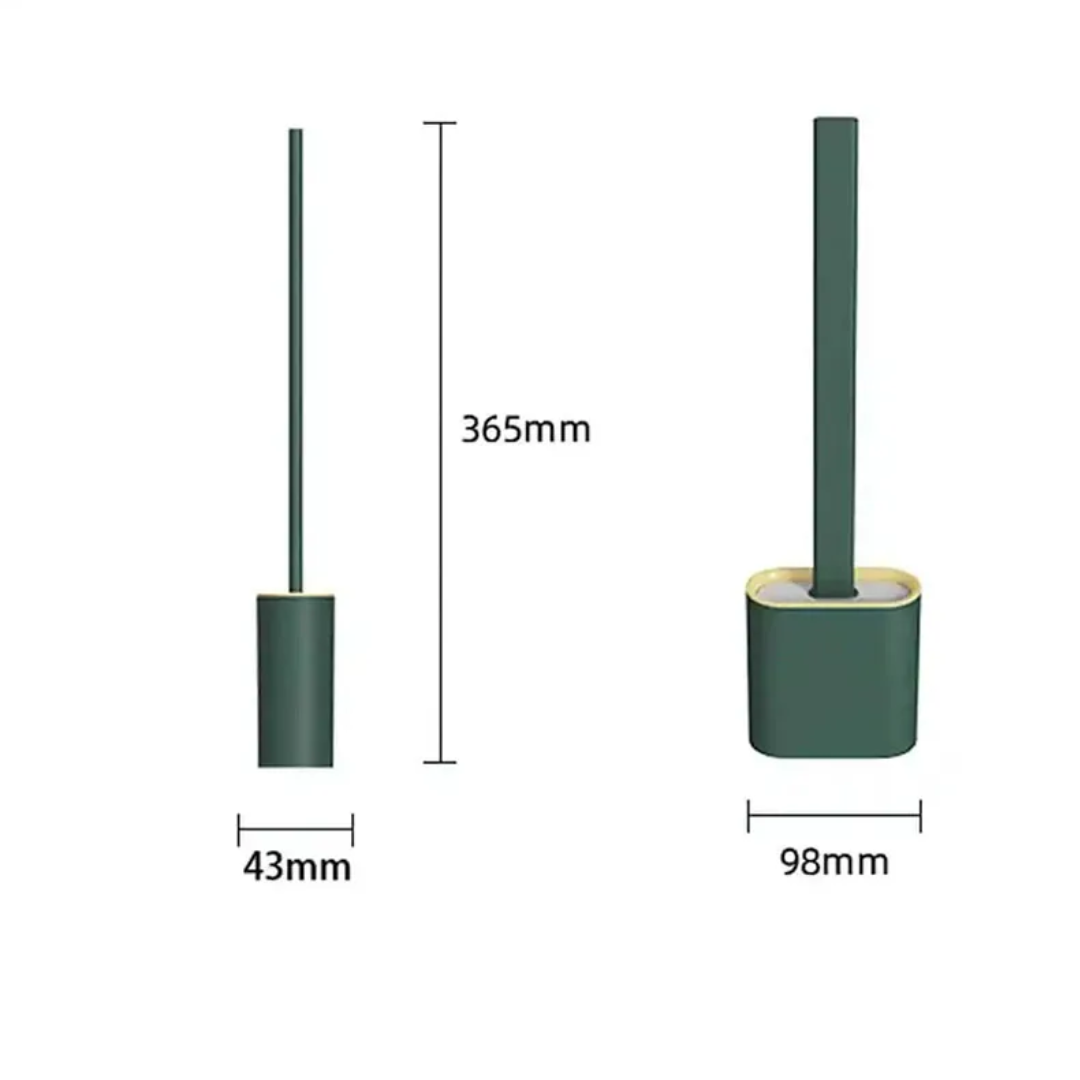Silicon Toilet Brush With Leak Proof Brush Holder