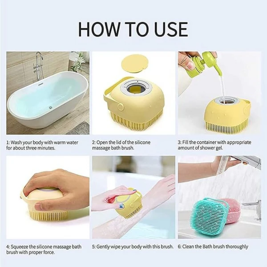 Silicone Bath Brush Soap Dispenser