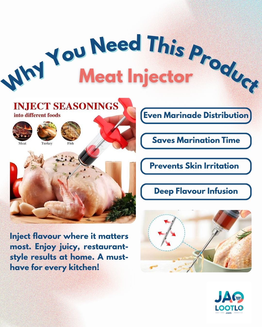Marinade Flavor Seasoning Injector Needle (FREE DELIVERY)