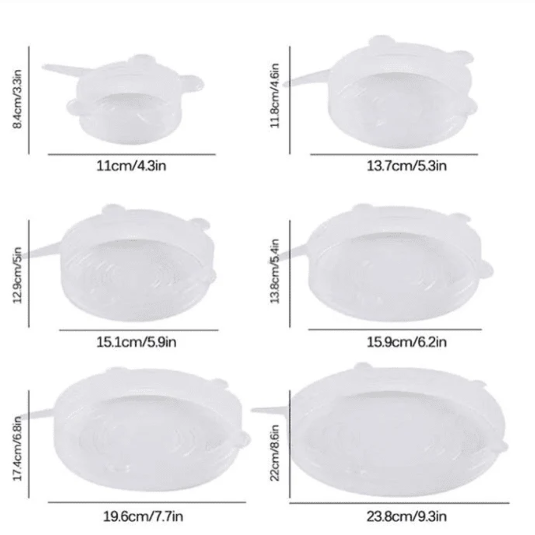 Stretchable Silicon Ceiling Lid (6 pcs)