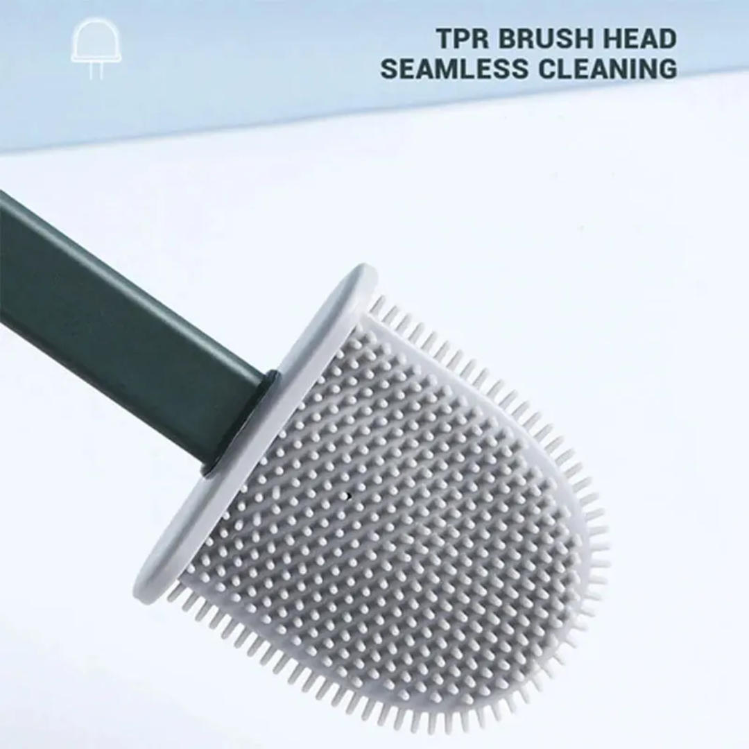Silicon Toilet Brush With Leak Proof Brush Holder