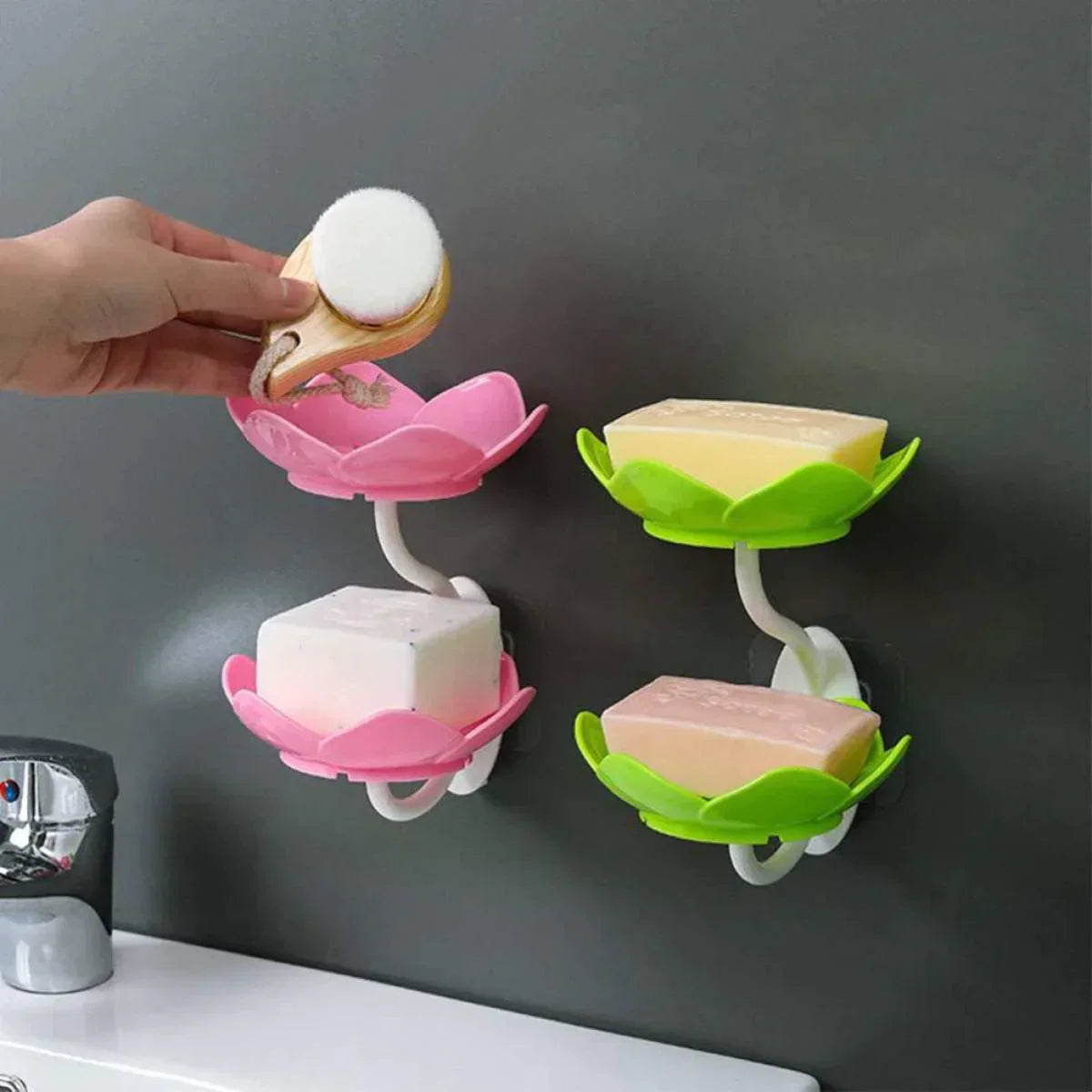 Double Layer Flower Shaped Soap Holder