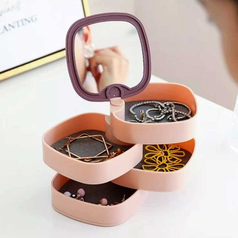 4 Layer Rotating Jewelry Organizer - Brandable.PK