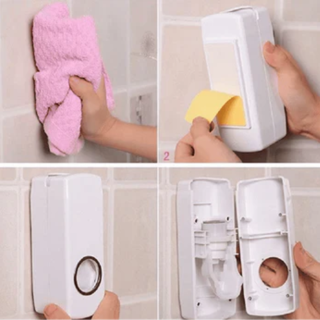 Toothpaste Dispenser Toothbrush Holder