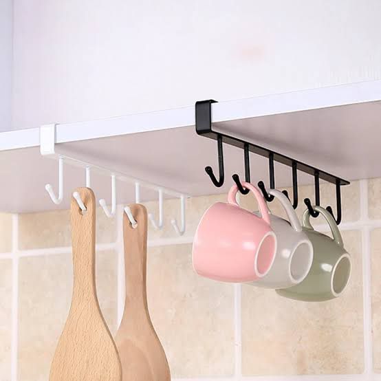 6 Hook Multifunctional Under Cabinet Holder - Brandable.PK