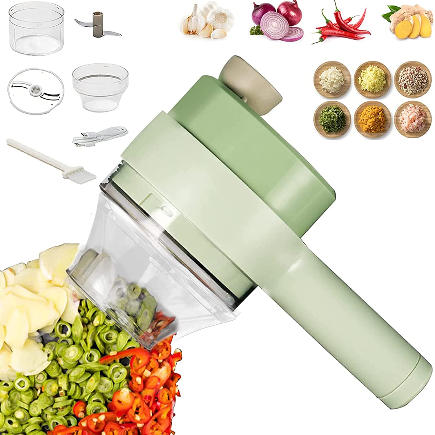 PORTABLE ELECTRIC VEGETABLE CUTTER (Free Shipping) - Brandable.PK